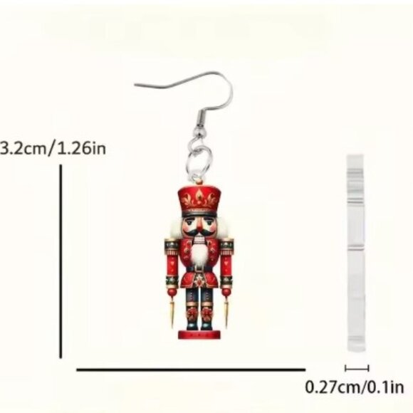 Holiday Nutcracker Earrings - Picture 3 of 3
